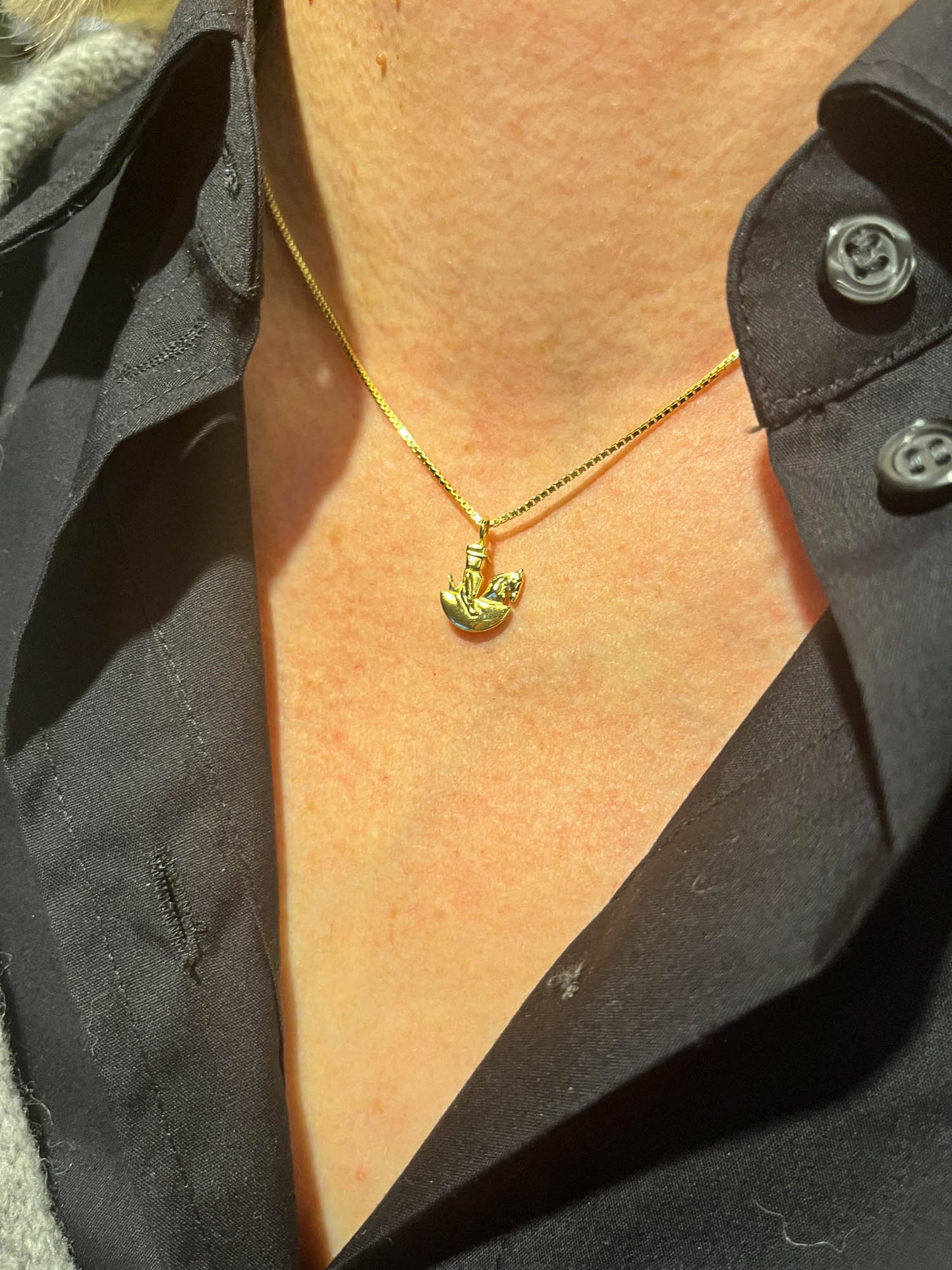 Nussknacker-Schaukelpferdchen mit Kette